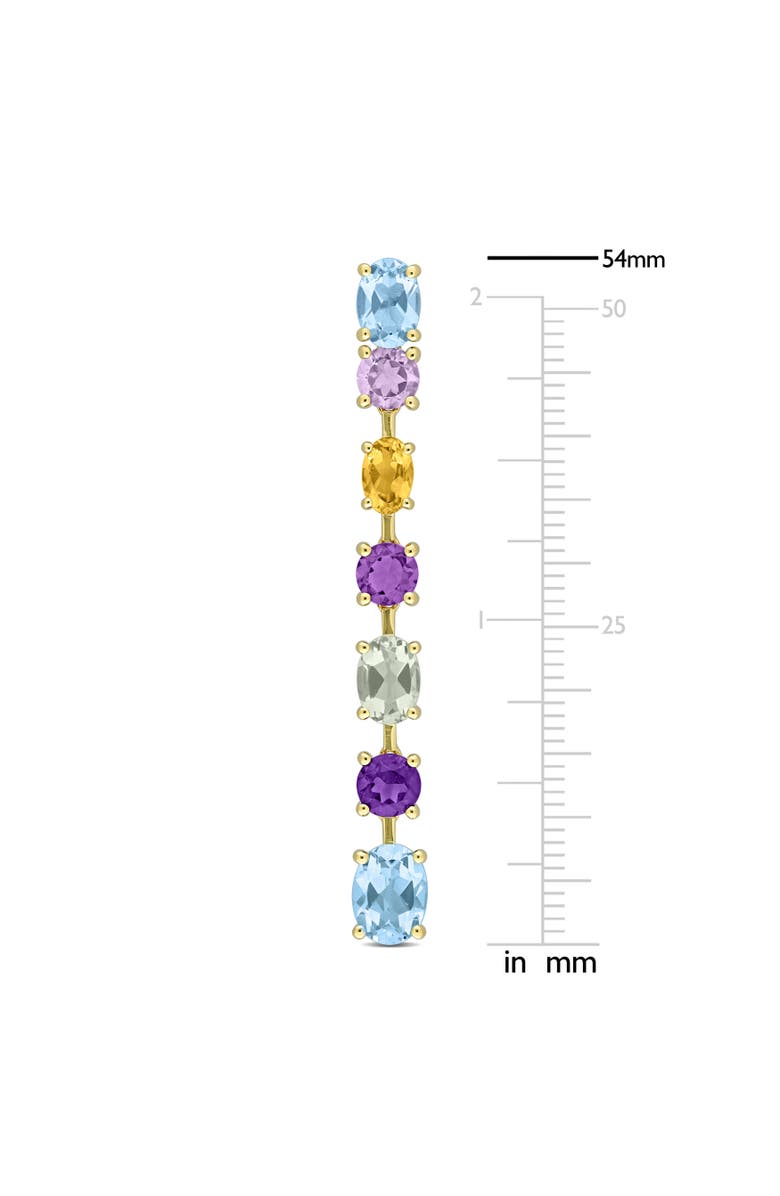 Julianna B. Gemstone Linear Dangle Earrings 14k, Alternate, color, Yellow Gold