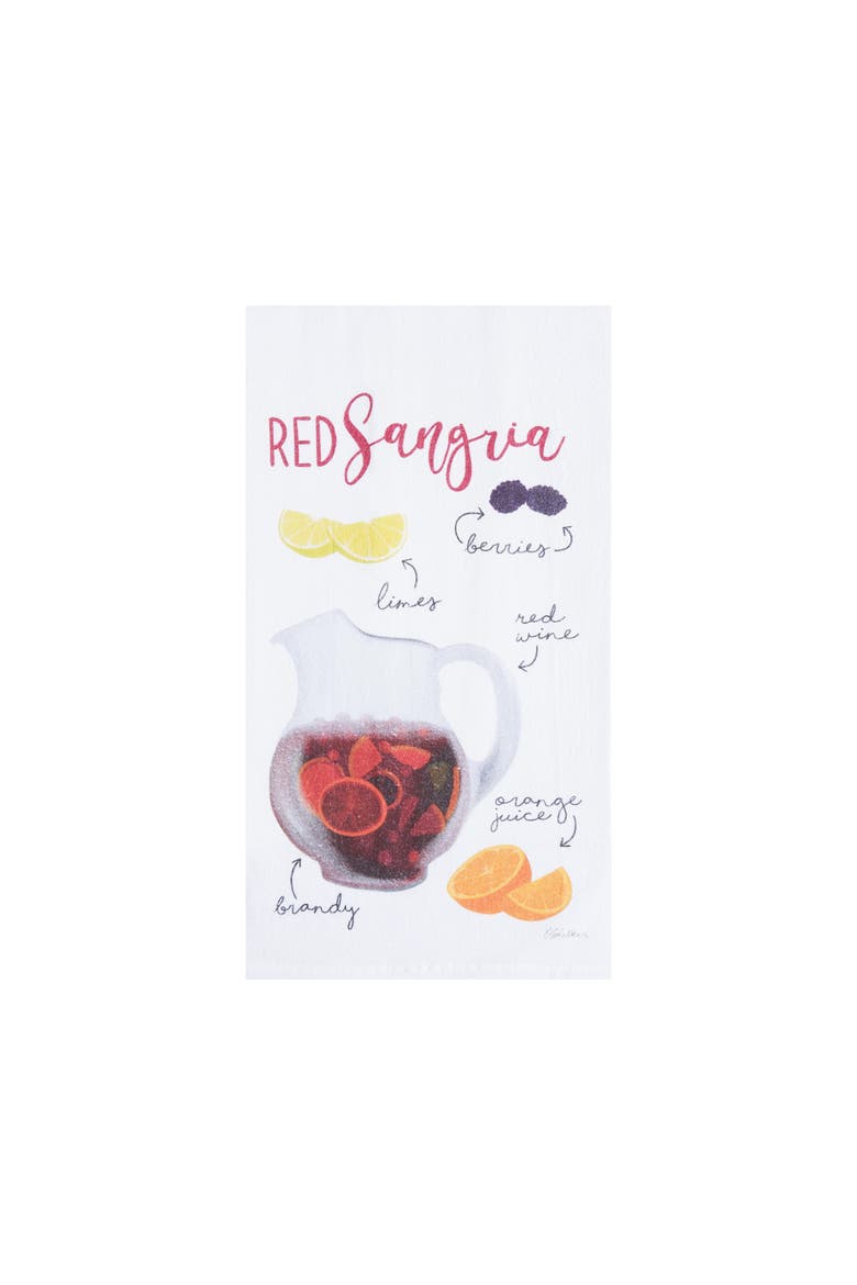 Pizza Caprese & Sangria Towel Set of 3, Alternate, color, red