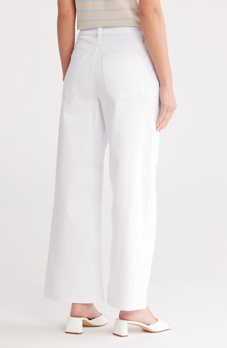 STS Blue Sabrina Raw Hem High Waist Wide Leg Jeans, Alternate, color, Optic White