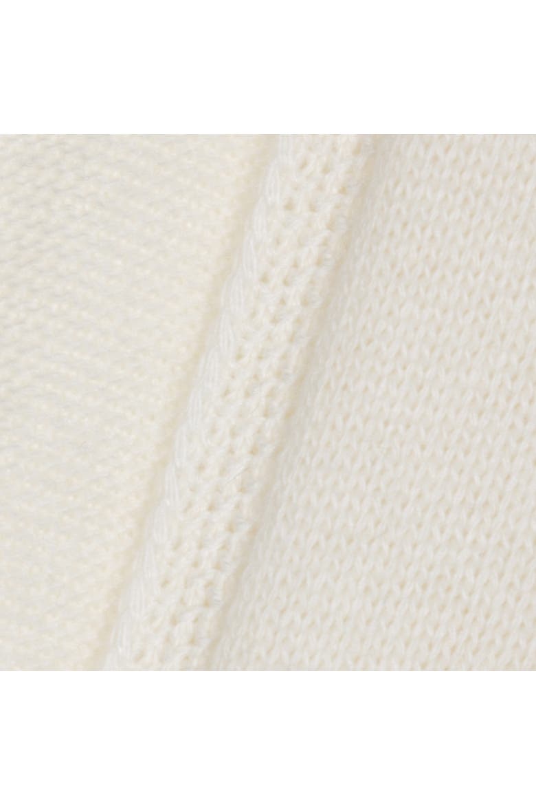 texture edge knit ruana, Alternate, color, cream
