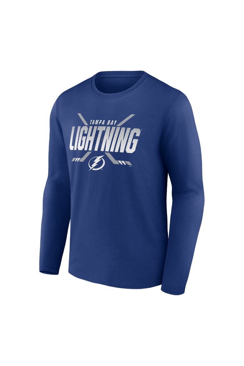 Men's Fanatics Branded Blue Tampa Bay Lightning Covert Long Sleeve T-Shirt, Alternate, color, Blue