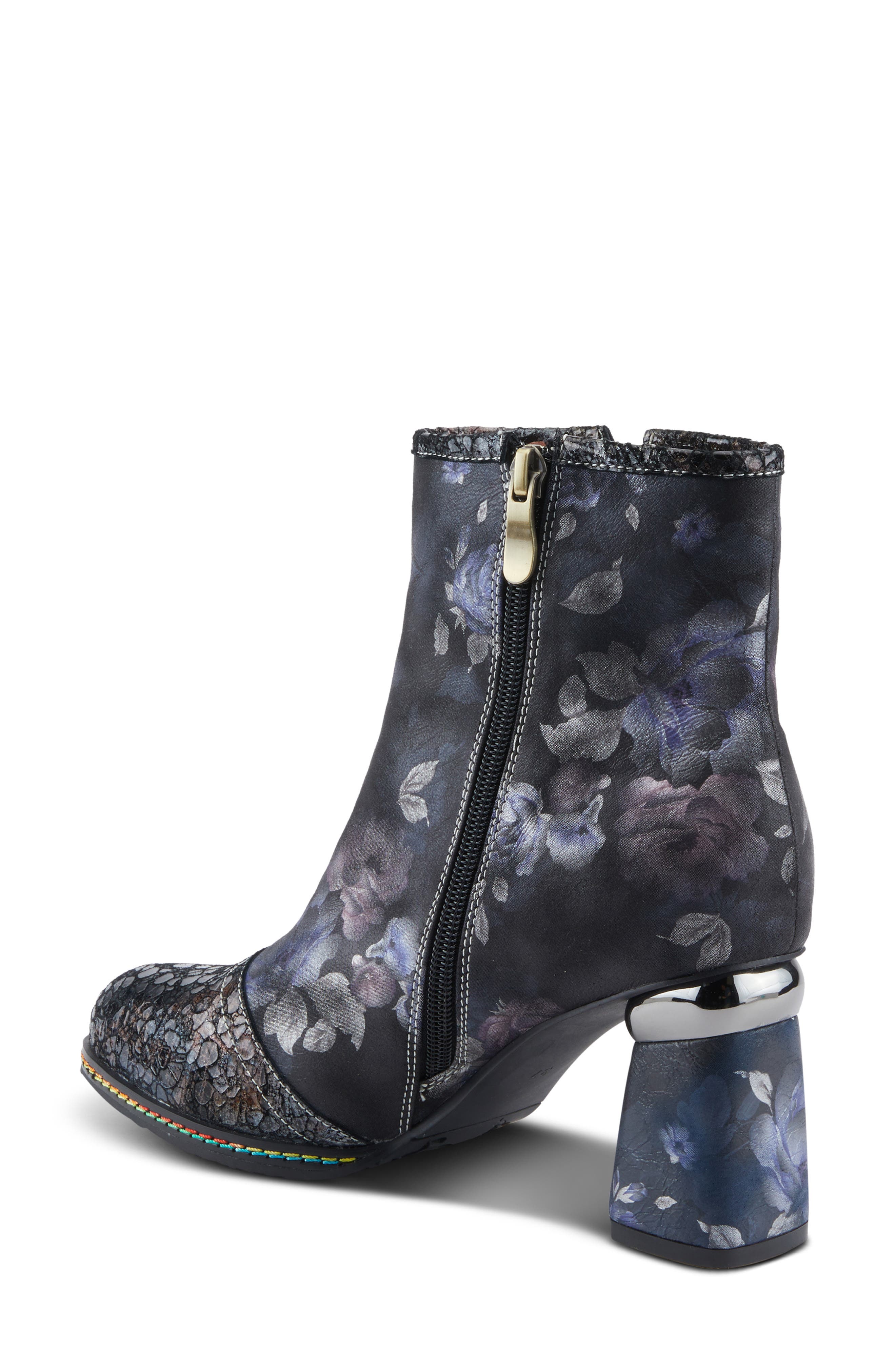 L
Artiste by Spring Step Carre Cap Toe Bootie, Alternate, color, Black Multi