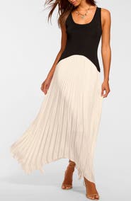 Ramy Brook Davinia Pleated Sleeveless Dress