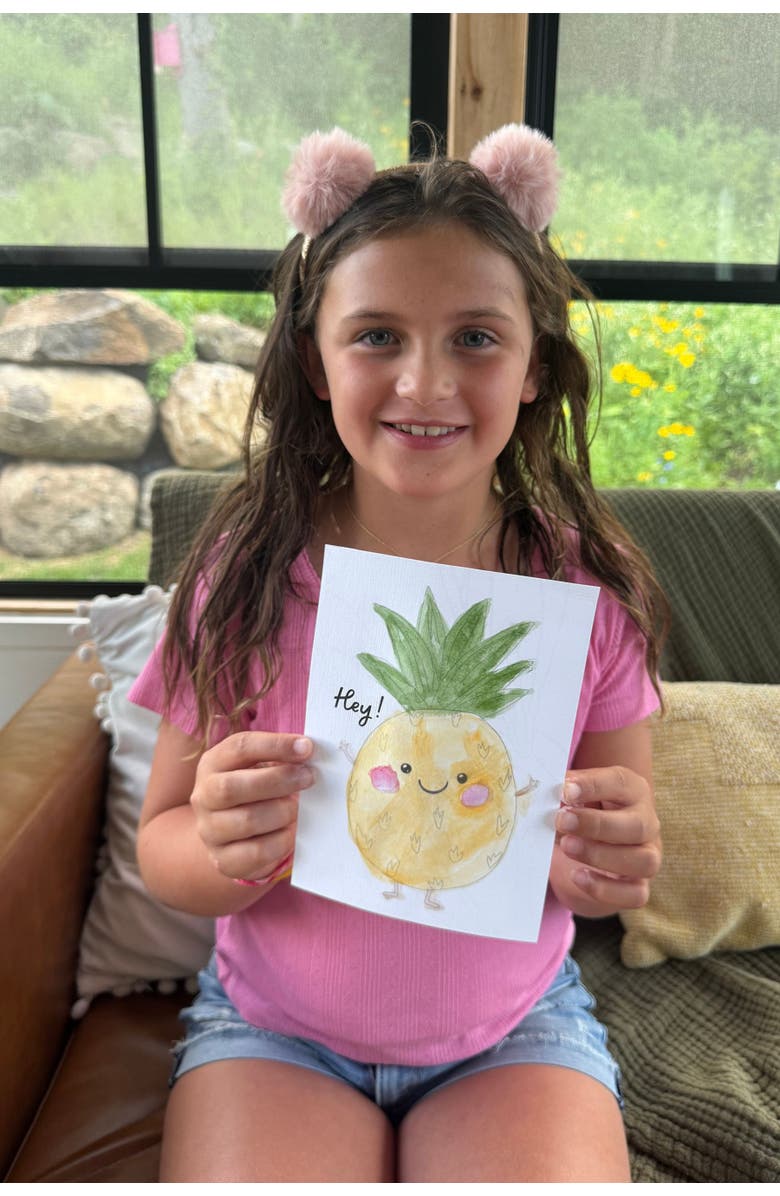 Breathe People Petite Artisan Watercolor Postcards-Happy Fruits, Alternate, color, Happy Fruits