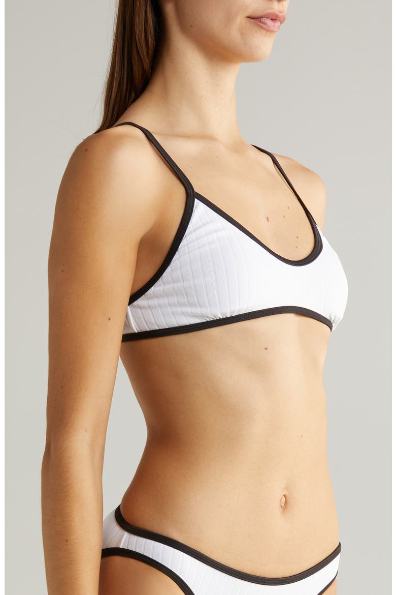 The Rachel Rib Bikini Top, Alternate, color, MARSHMALLOW