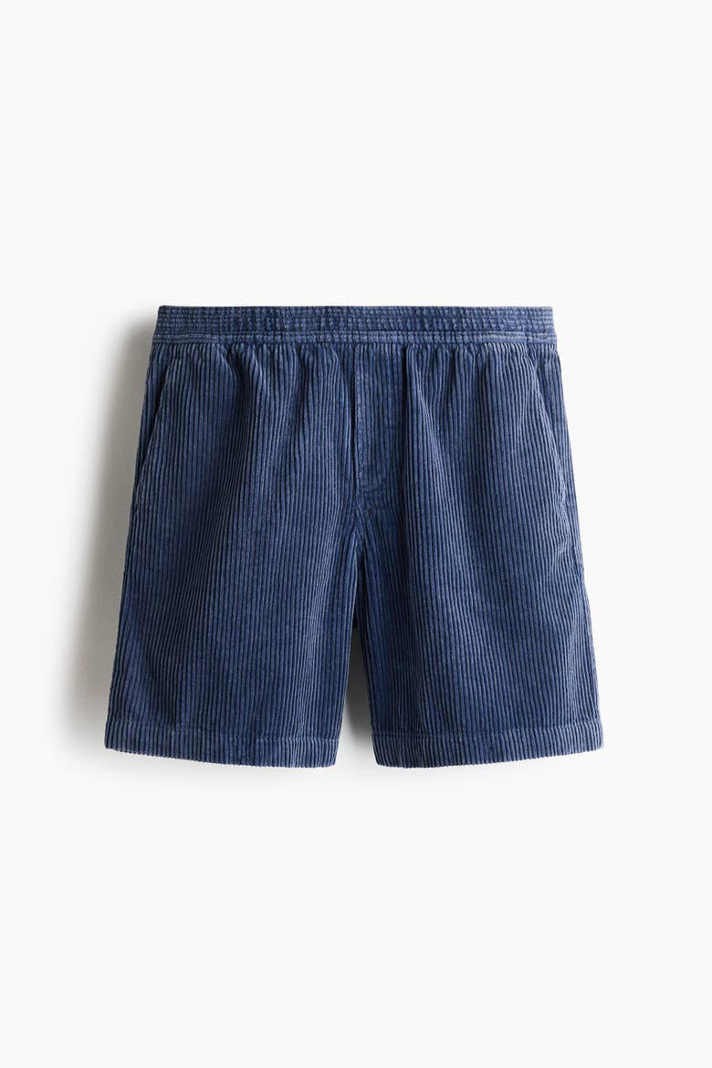 Loose-fit Corduroy Shorts, Alternate, color, Dark blue