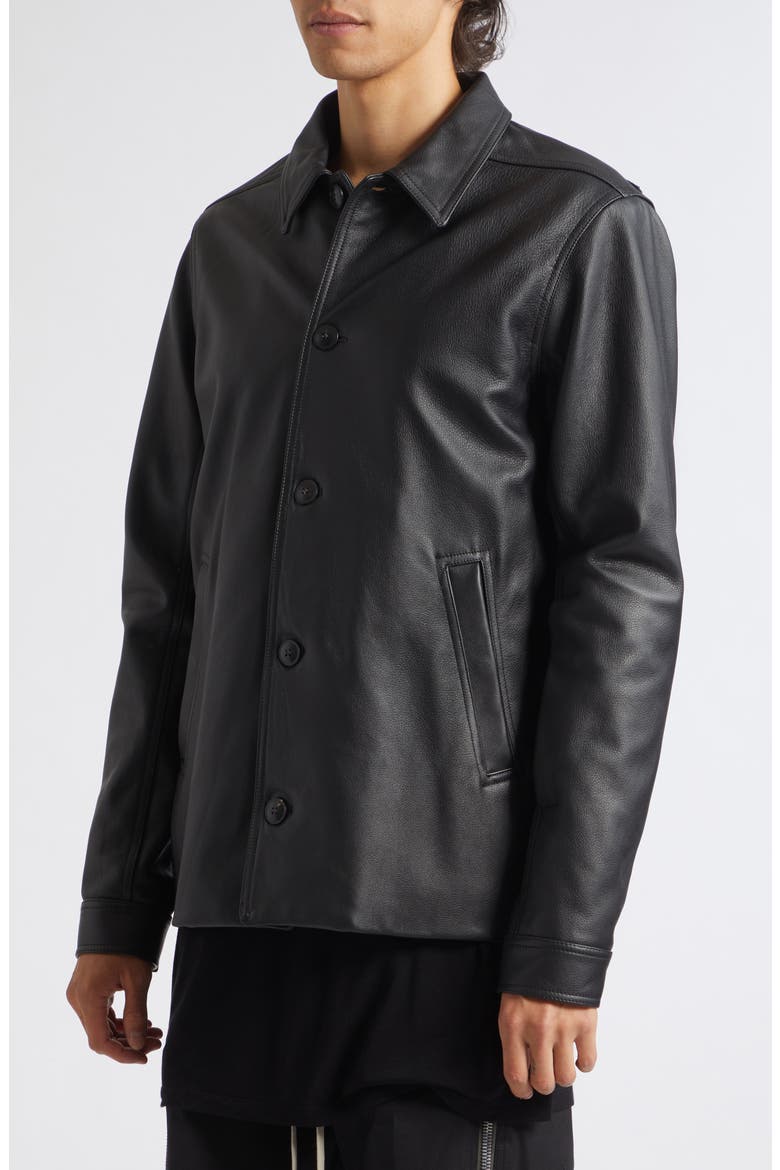 Brad Leather Jacket, Alternate, color, BLACK
