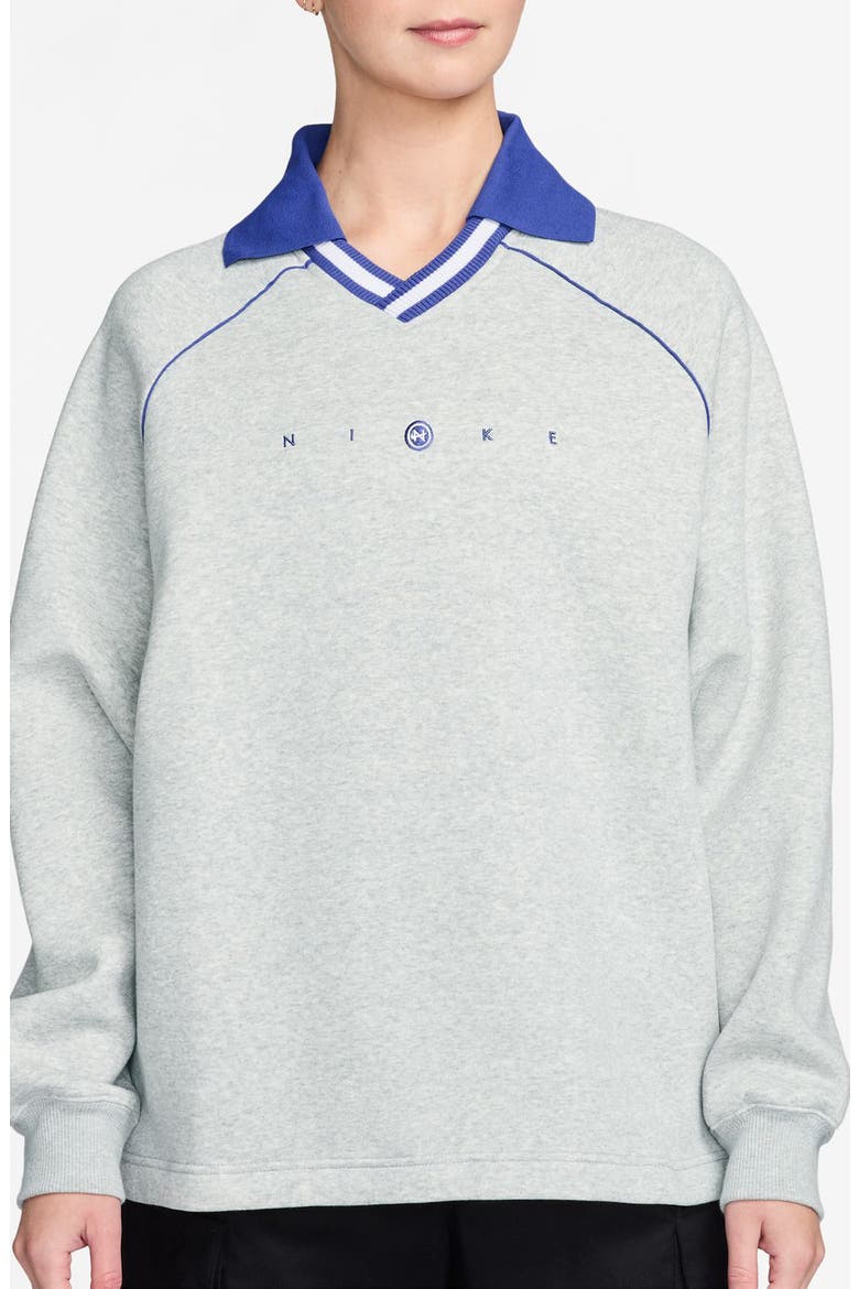 Sportswear Phoenix Johnny Collar Fleece Sweatshirt, Main, color, 043 PRPLTM/HTR