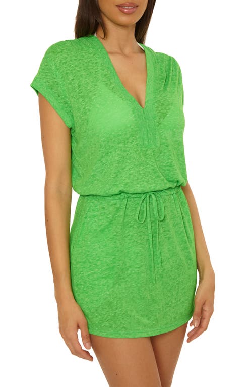 Becca Beach Date Hooded Cover-up Dress In Green