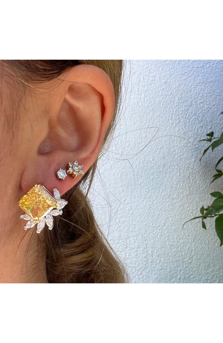 Gemma Azzurro Radiant canary stud earrings, Alternate, color, Yellow