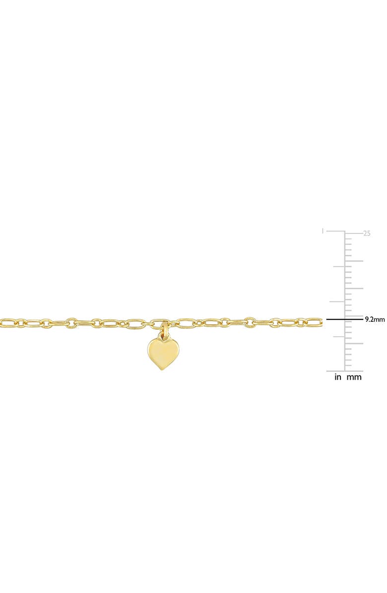 DELMAR Two-Tone Heart and Ball Bead Chain Necklace, Alternate, color, Gold Silver Multi-Color