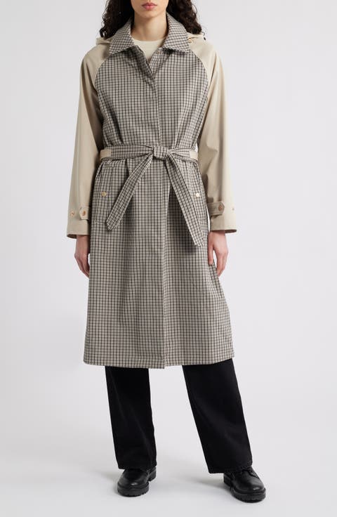 Water Resistant Mixed Media Trench Coat