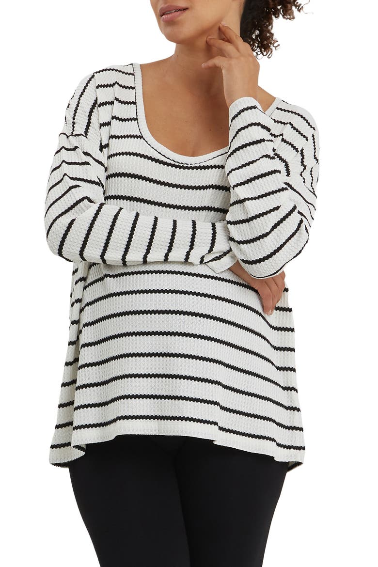 Cannes Stripe Maternity Sweater, Main, color, STRIPE