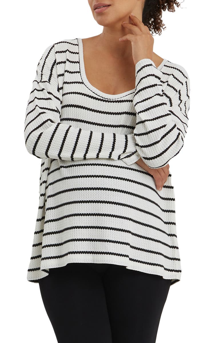 Nom Maternity Cannes Stripe Maternity Sweater, Main, color,