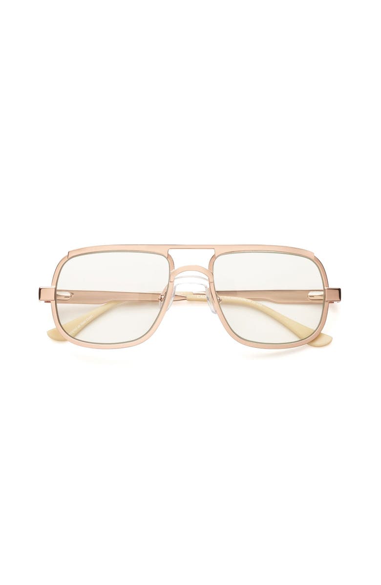 Caddis NOLA | Reading Glasses, Main, color, Polished Rose Gold Green