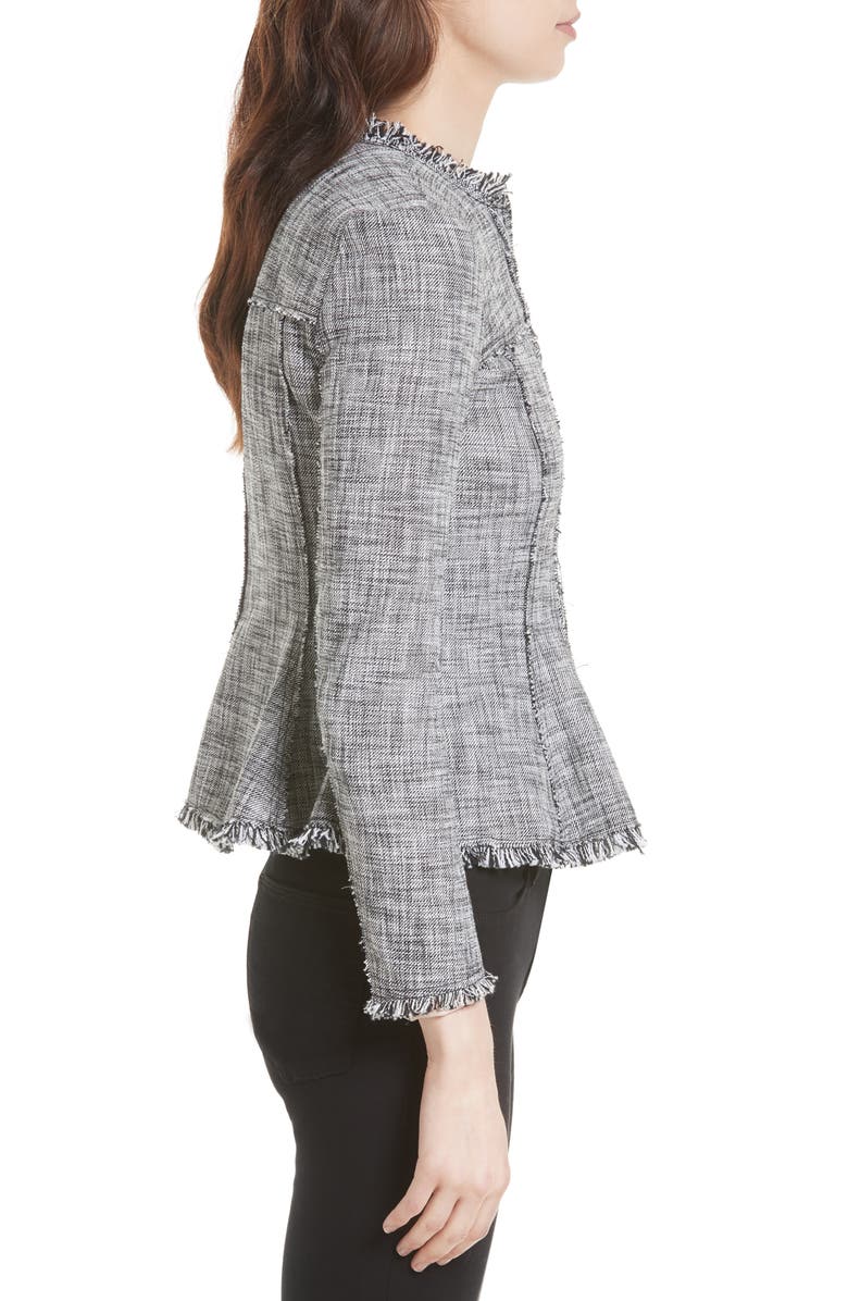 Rebecca Taylor Tweed Peplum Jacket, Alternate, color, 