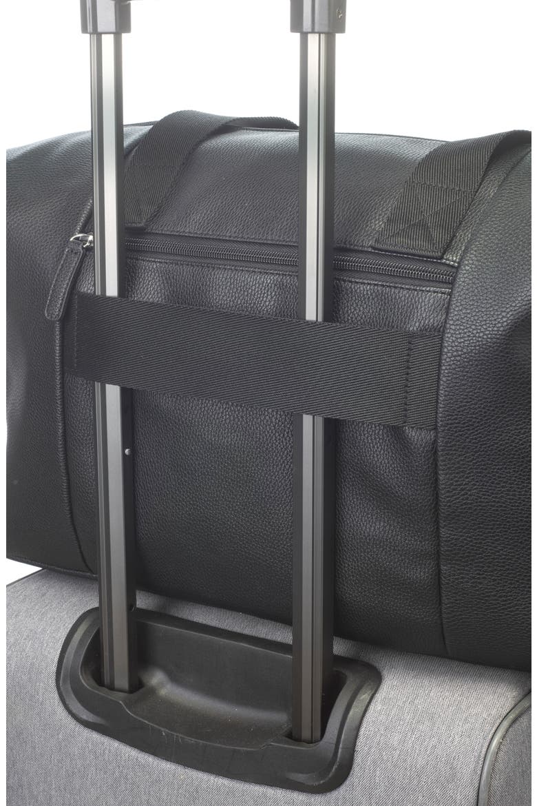 Stef Faux Leather Diaper Bag, Alternate, color, BLACK