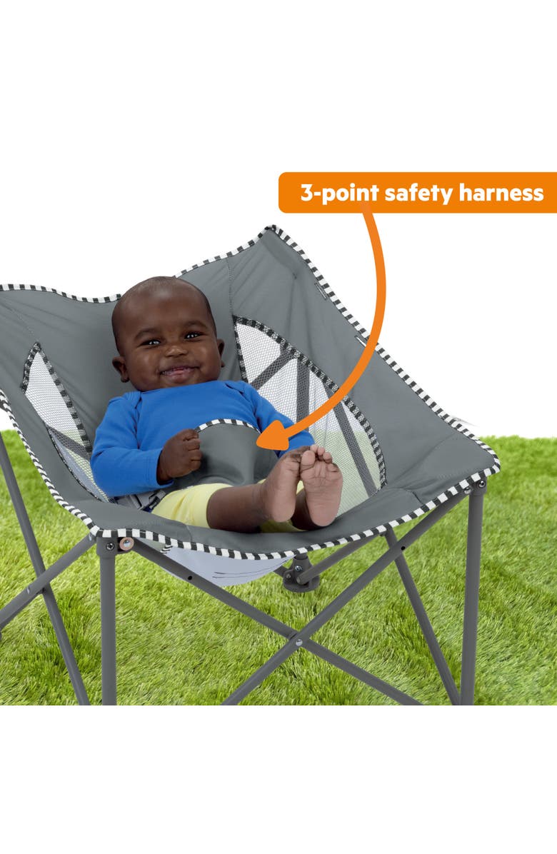 BRIGHT STARTS Pop 'N Chill Travel Seat, Alternate, color, Grey