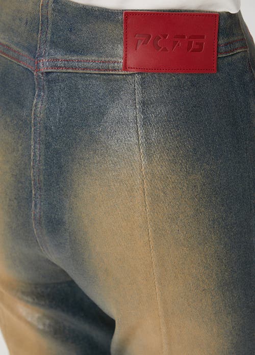 Pcfg Cotton Coated Flare Pant In Black