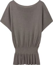 MANGO Ruched Fine Knit Sweater