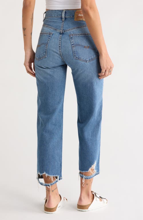 Denimist Pierce High Waist Crop Straight Leg Jeans In Blue