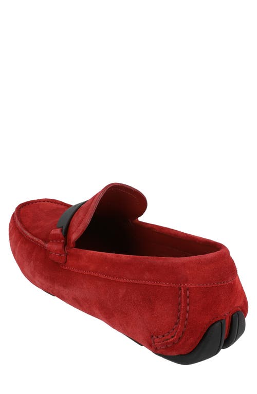 Ferragamo Switch Suede Drivers In Red
