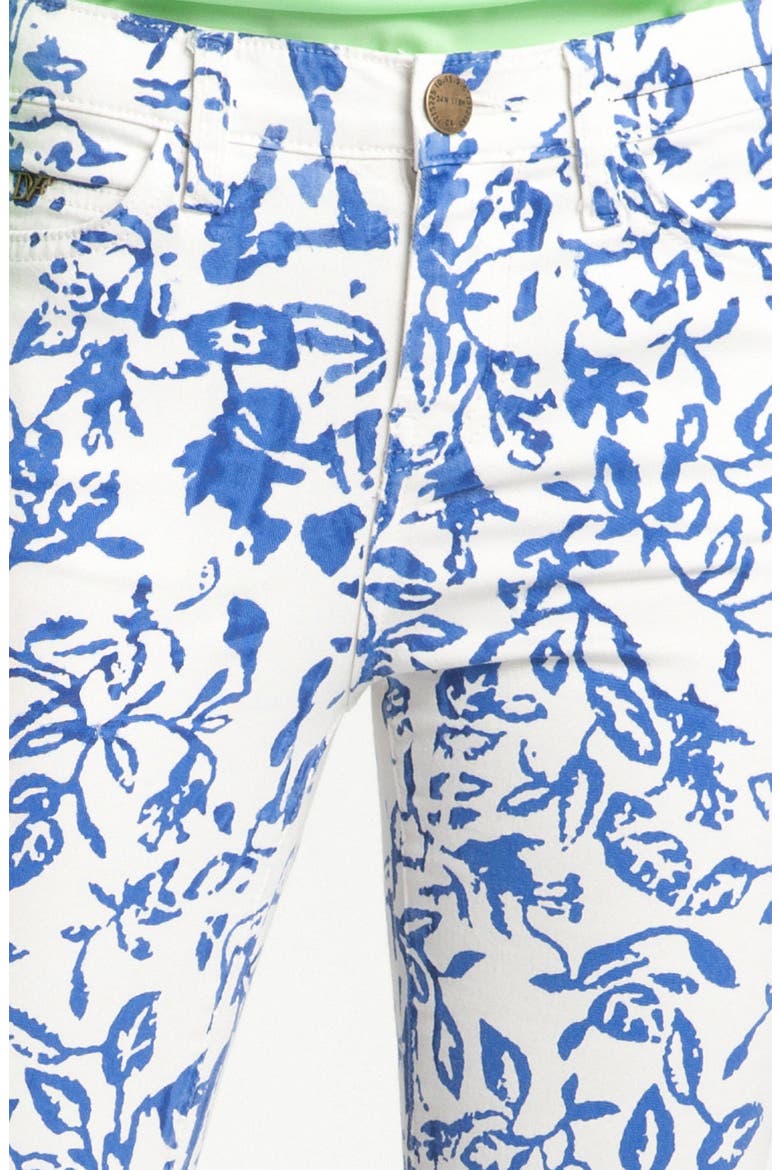 DVF Loves Current/Elliott 'Classic Skinny' Jeans, Alternate, color, BLUE LEAF MEADOW