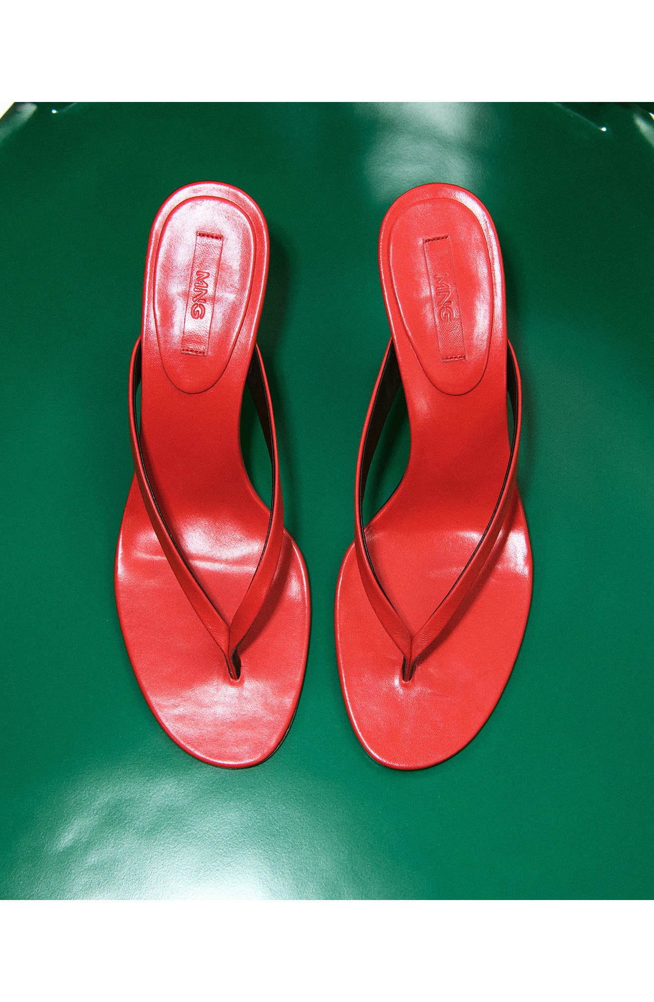MANGO Funnel Heel Flip Flop, Alternate, color, Red