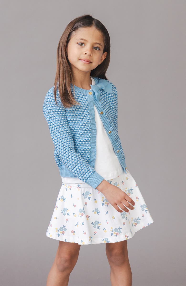 Hope & Henry Kids' Organic Printed Knit Skort, Alternate, color, Sunlit Multi Floral