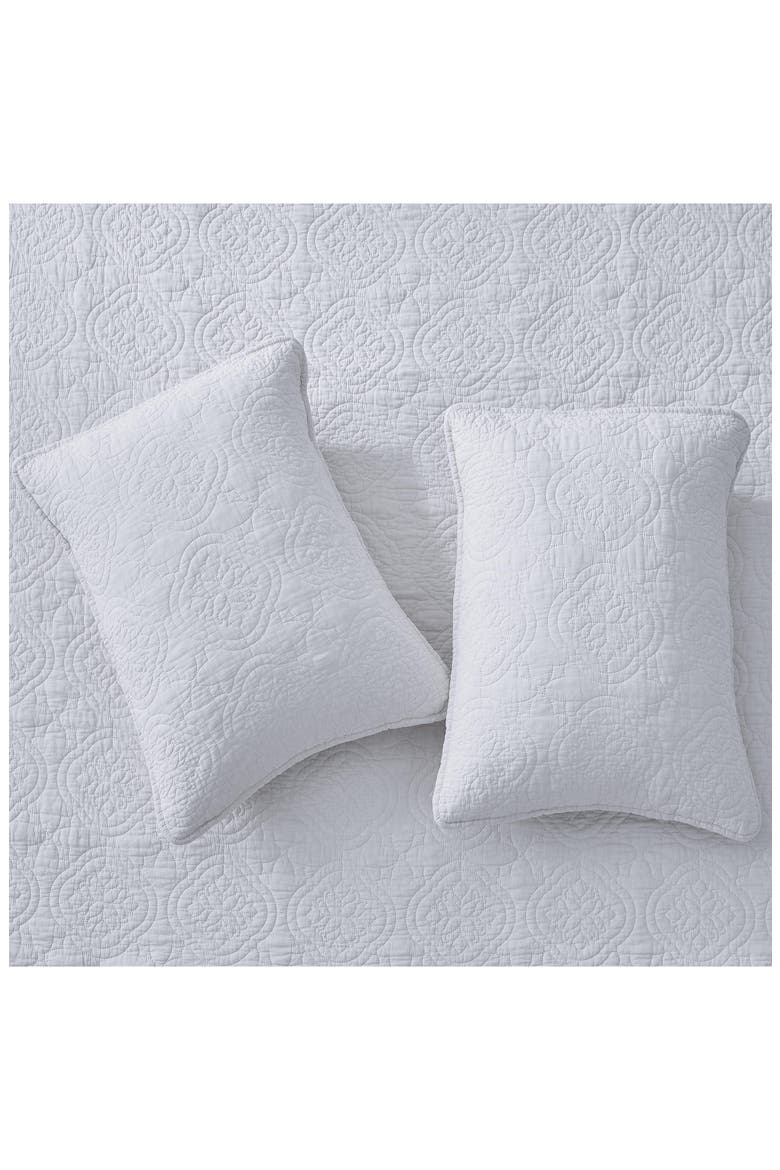 Flavia Cotton Stitched Quilt, Alternate, color, BRIGHT WHITE
