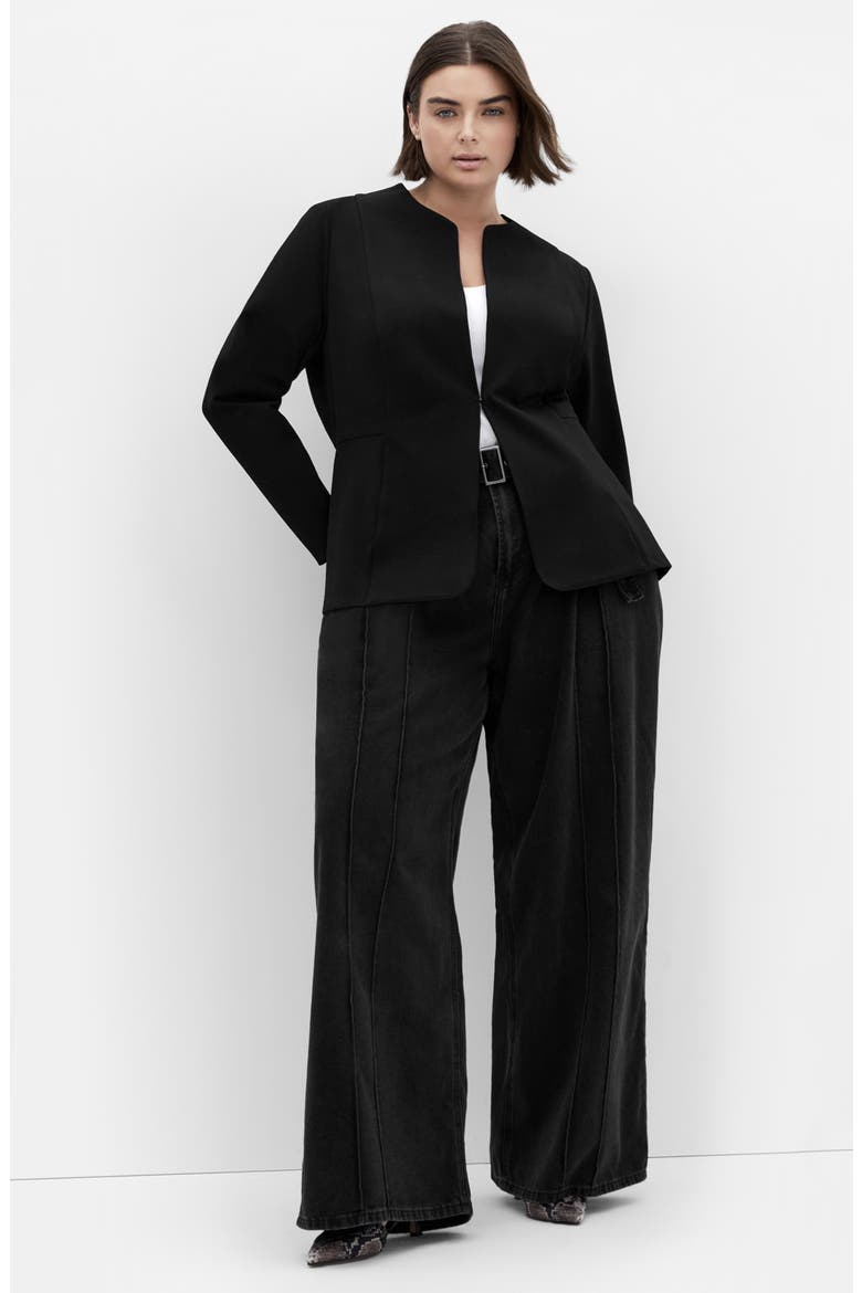 Peyton Ponte Jacket, Alternate, color, BLACK