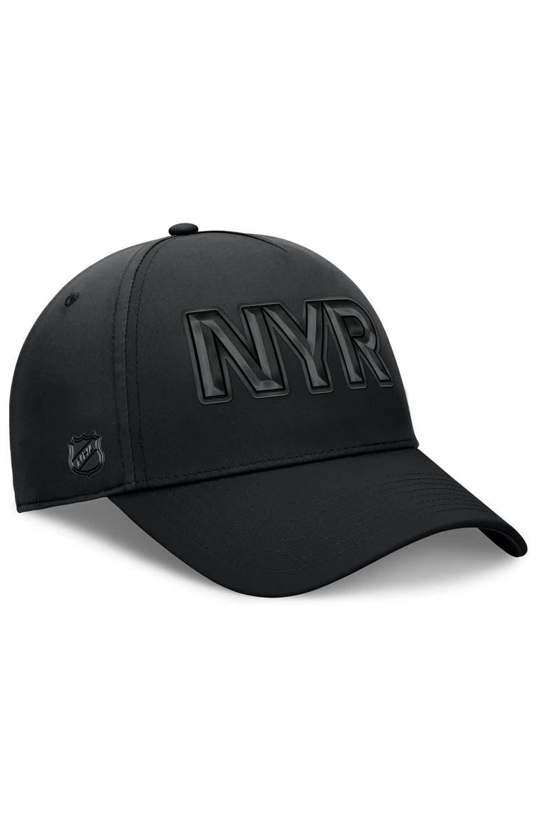 FANATICS Men's Fanatics Black New York Rangers Authentic Pro Road Team Code Flex Hat, Alternate, color, Black