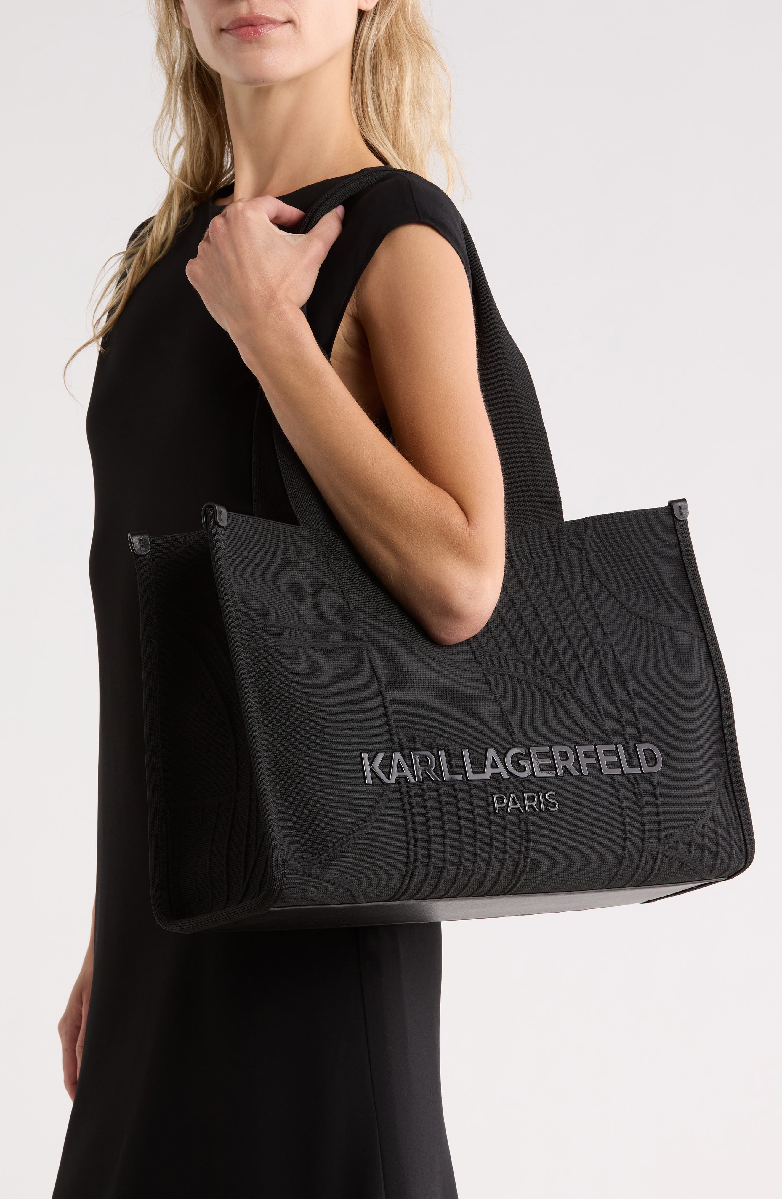 Kristina Tote, Alternate, color, BLACK/ BLACK COMBO