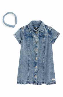7 For All Mankind Kids' Denim Dress & Headband Set