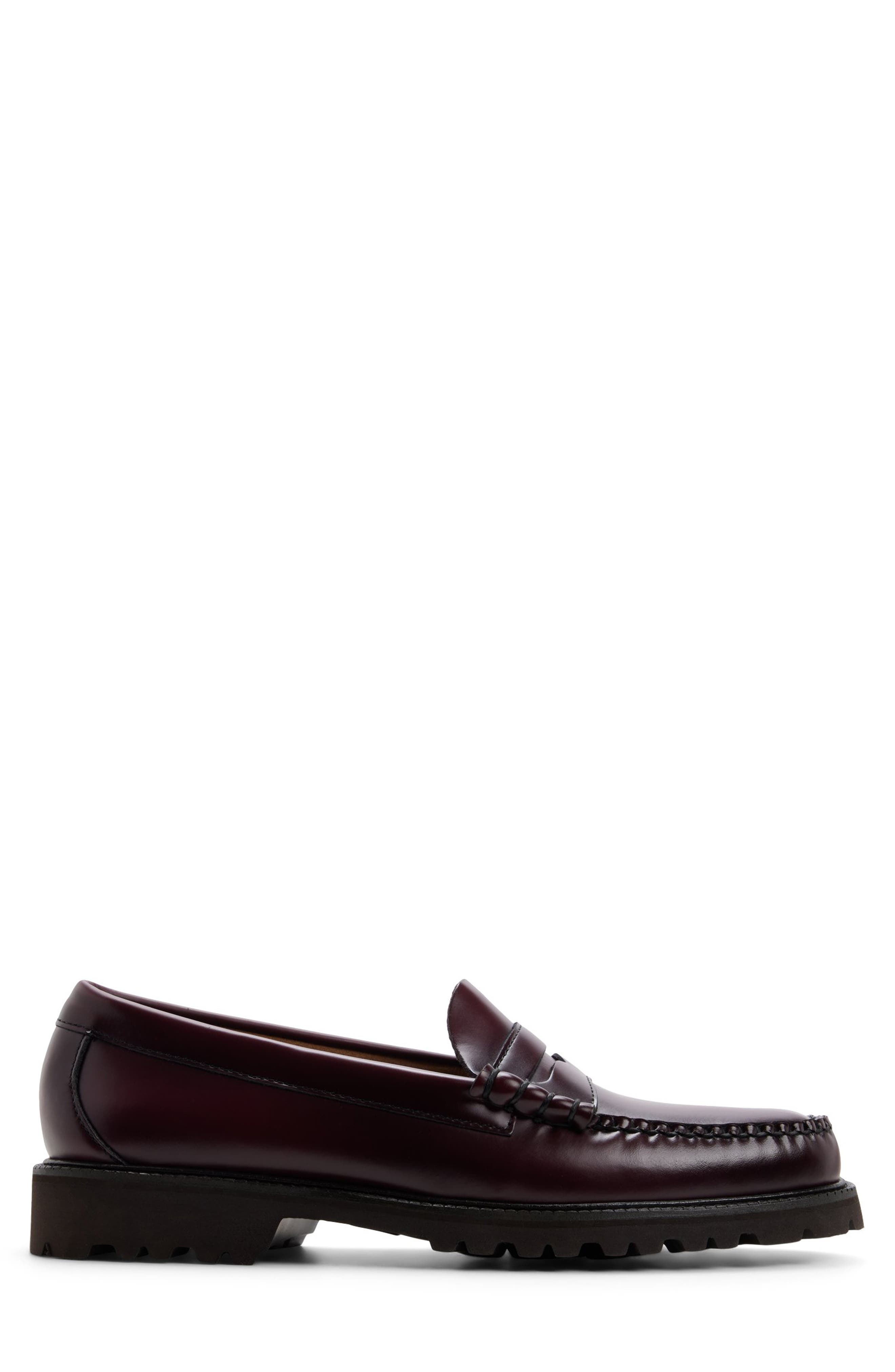 Layton Leather Penny Loafer, Alternate, color, WINE