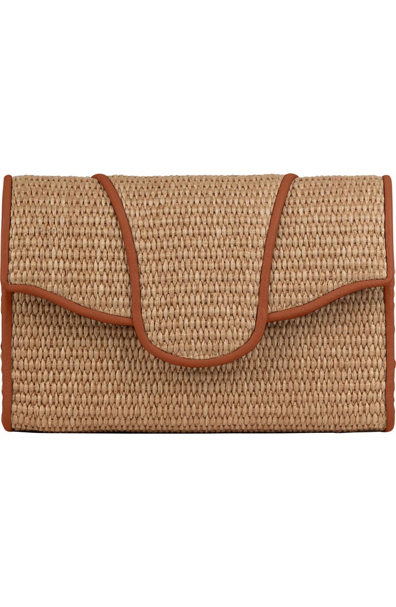 LISELLE KISS Allie Raffia Clutch, Main, color,