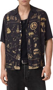 AllSaints Pacify Short Sleeve Button-Up Shirt