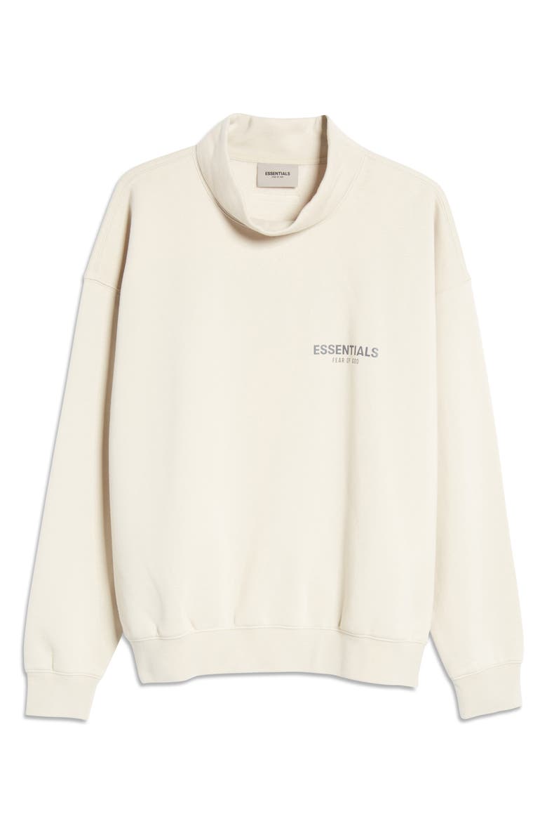 Fear of God Essentials Logo Mock Neck Sweatshirt, Alternate, color, 
