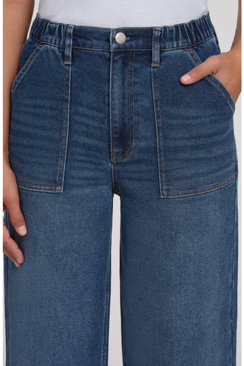 Celeste High Rise Elastic Waist Wide Leg Jeans, Alternate, color, MEDIUM WASH