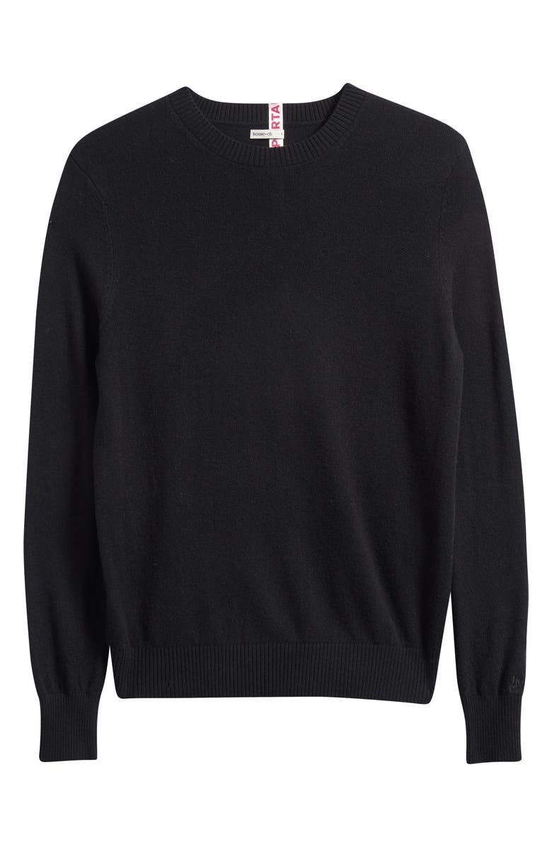 HOUSE OF CB Rochelle Wool & Cashmere Crewneck Sweater, Main, color, Black