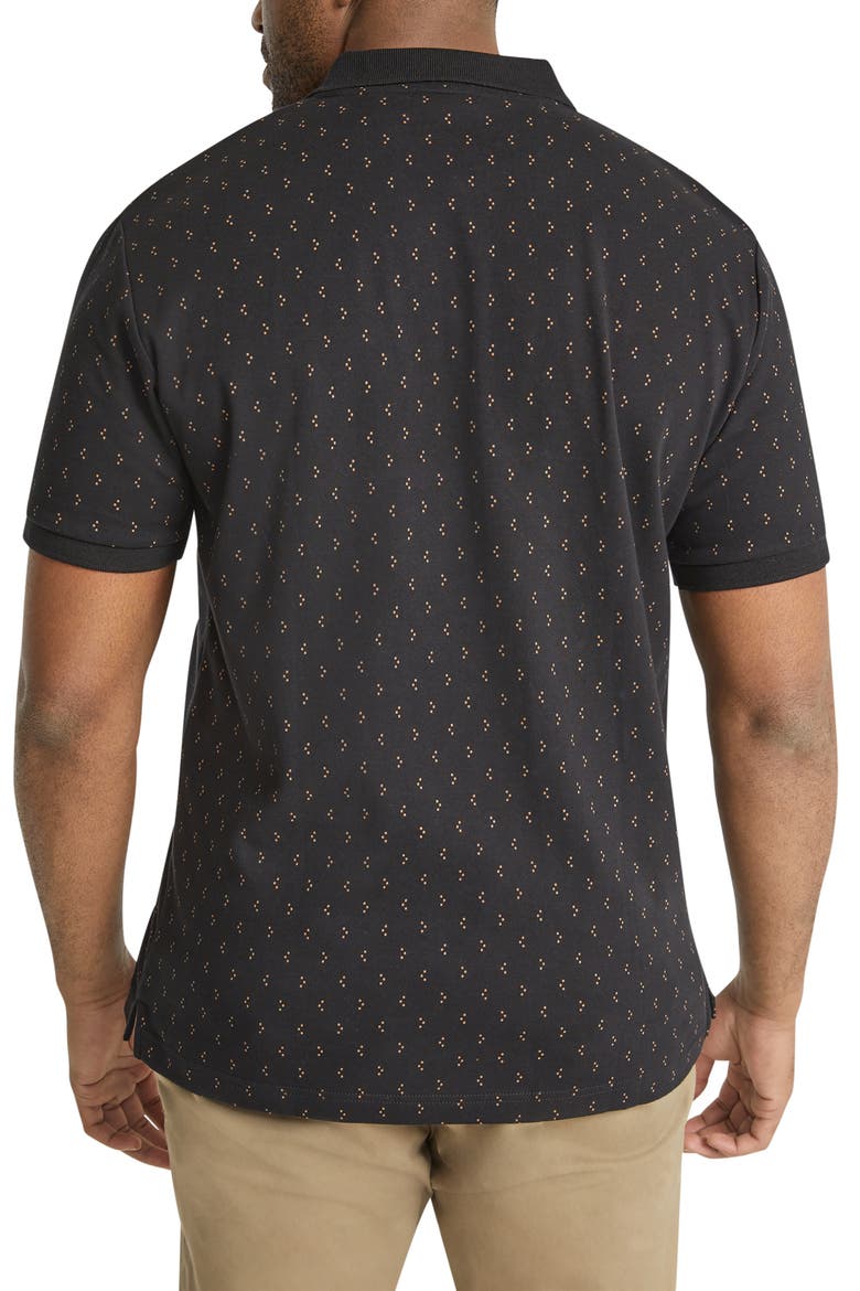 Callan Geometric Print Pocket Polo , Alternate, color, BLACK