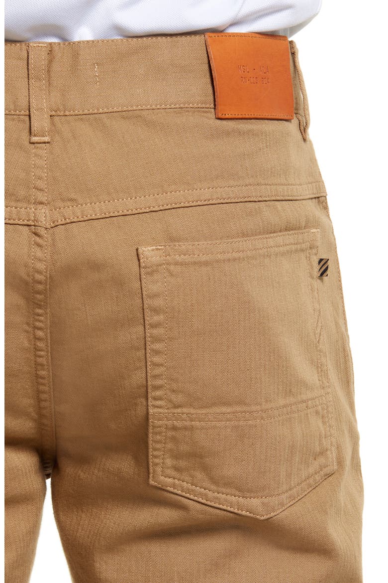 Cotton & Linen Blend Pants, Alternate, color, DARK TAN