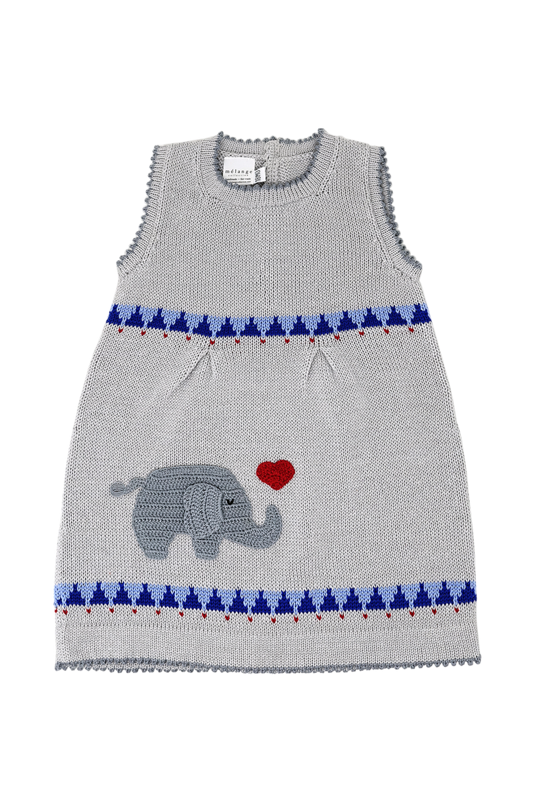 Elephant Heart Dress, Main, color, Grey