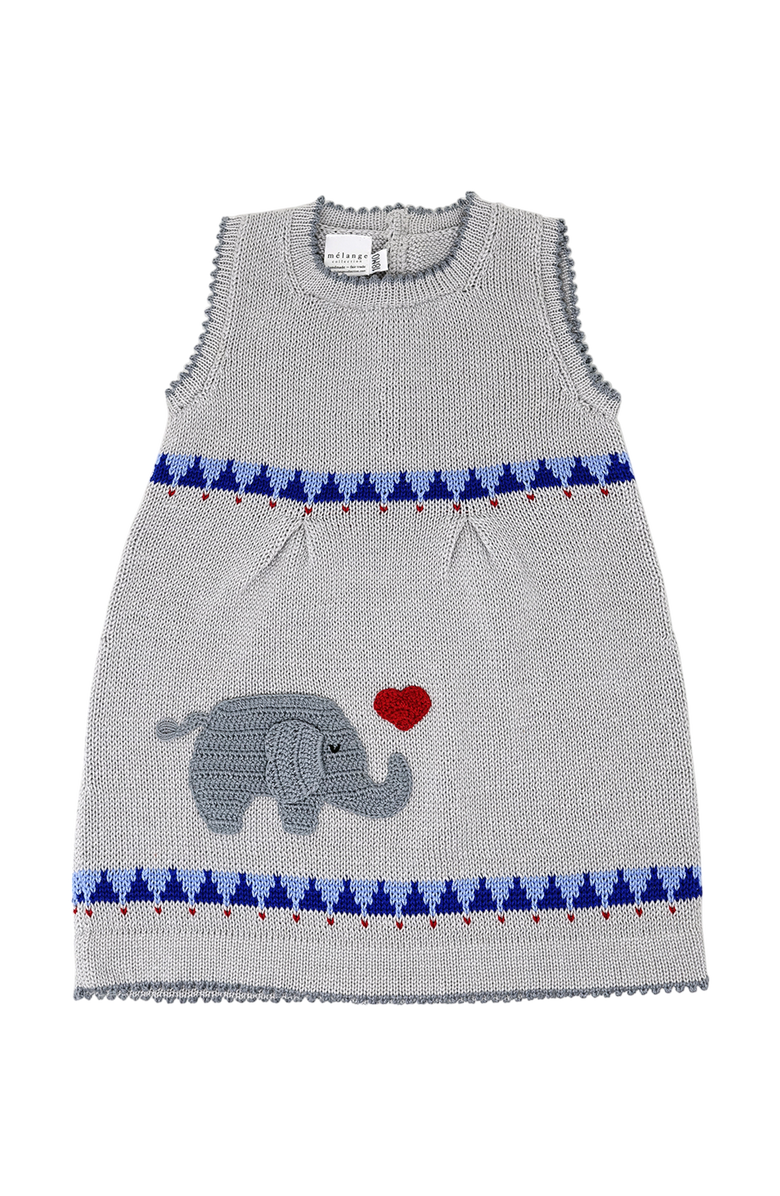 Melange Collection Elephant Heart Dress, Main, color, Grey