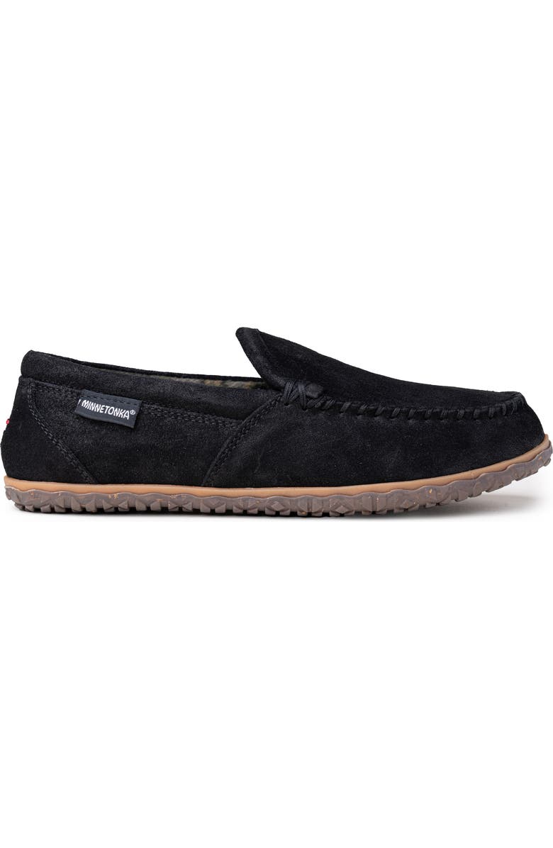 Minnetonka Tilden Slipper, Alternate, color, Black Ruff