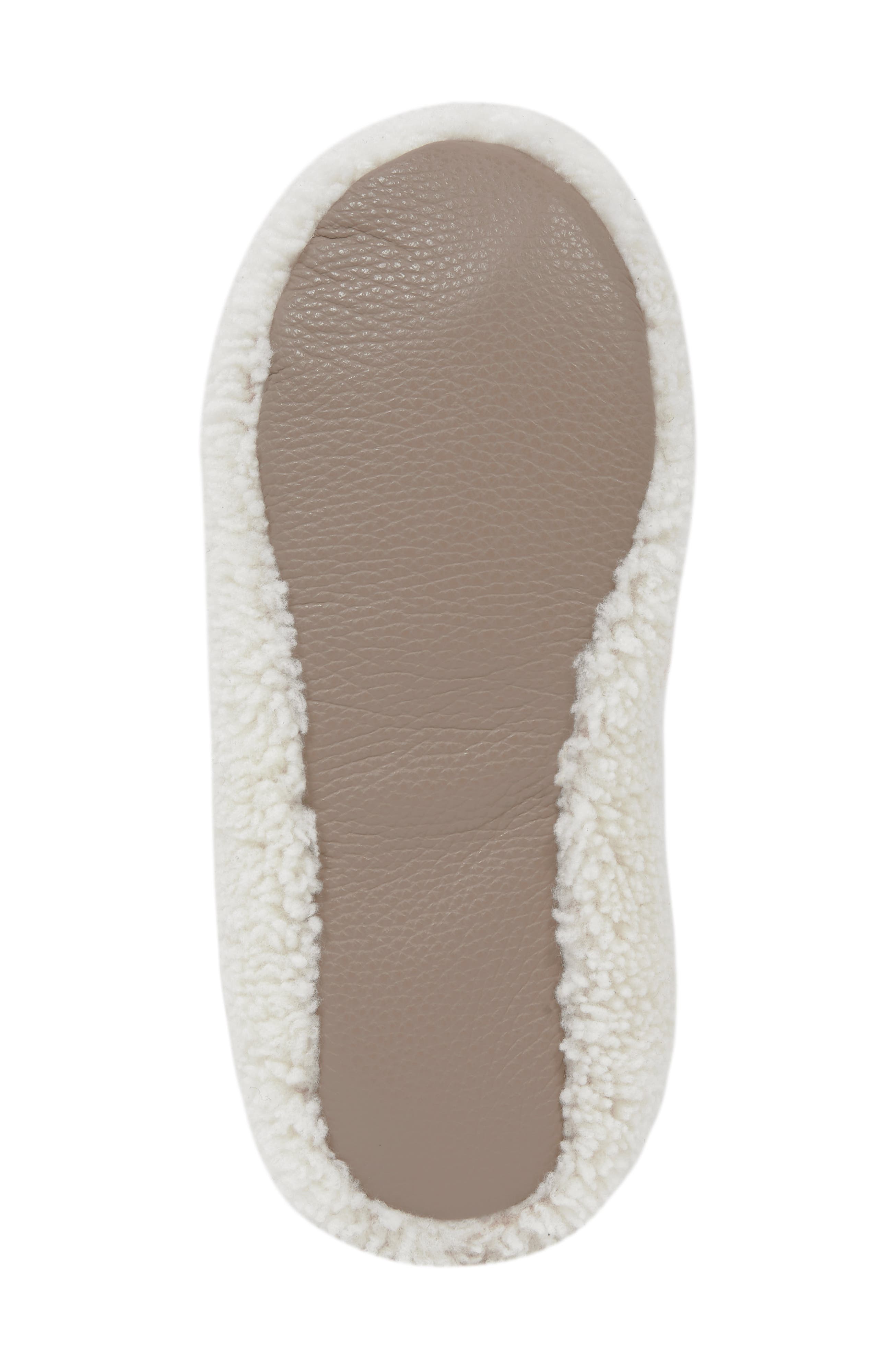 Teddy Soft Sole Bootee Slippers, Alternate, color, Ecru