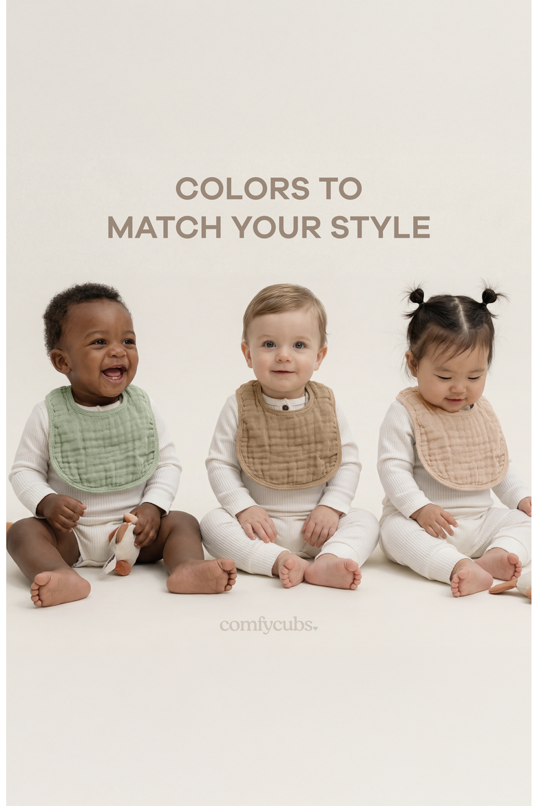 Muslin Bibs - Pack of 8, Alternate, color, Pacific Blue