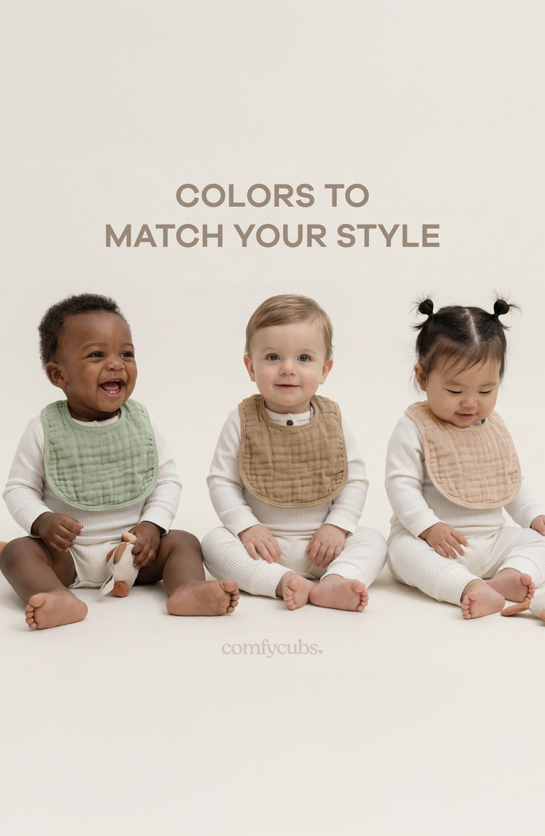 Comfy Cubs Muslin Bibs - Pack of 4, Alternate, color, Wine