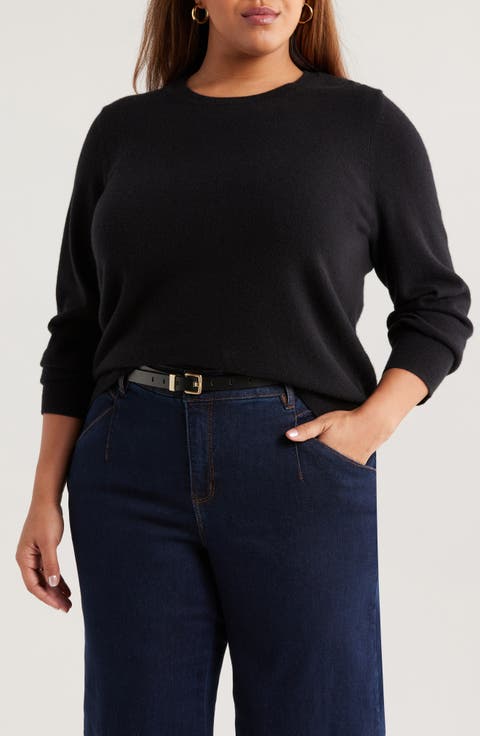 Cashmere Crewneck Sweater (Plus)