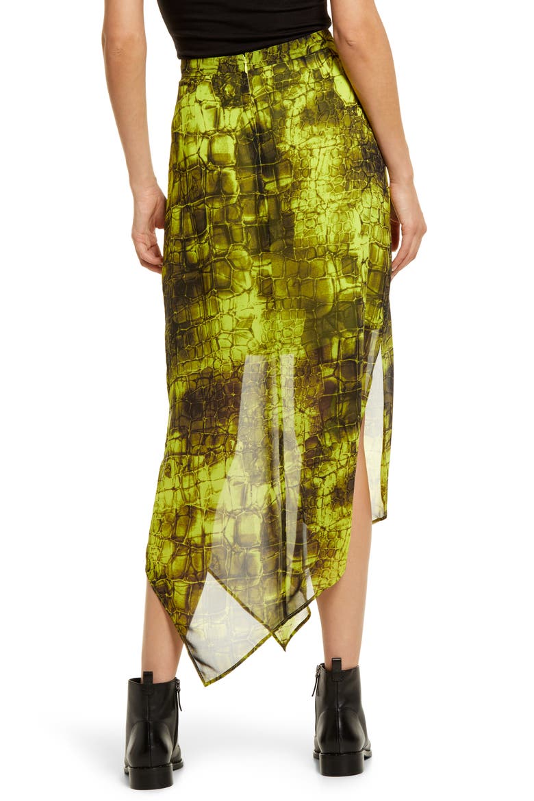 Rhea Mirus Asymmetrical Skirt, Alternate, color, LIME GREEN